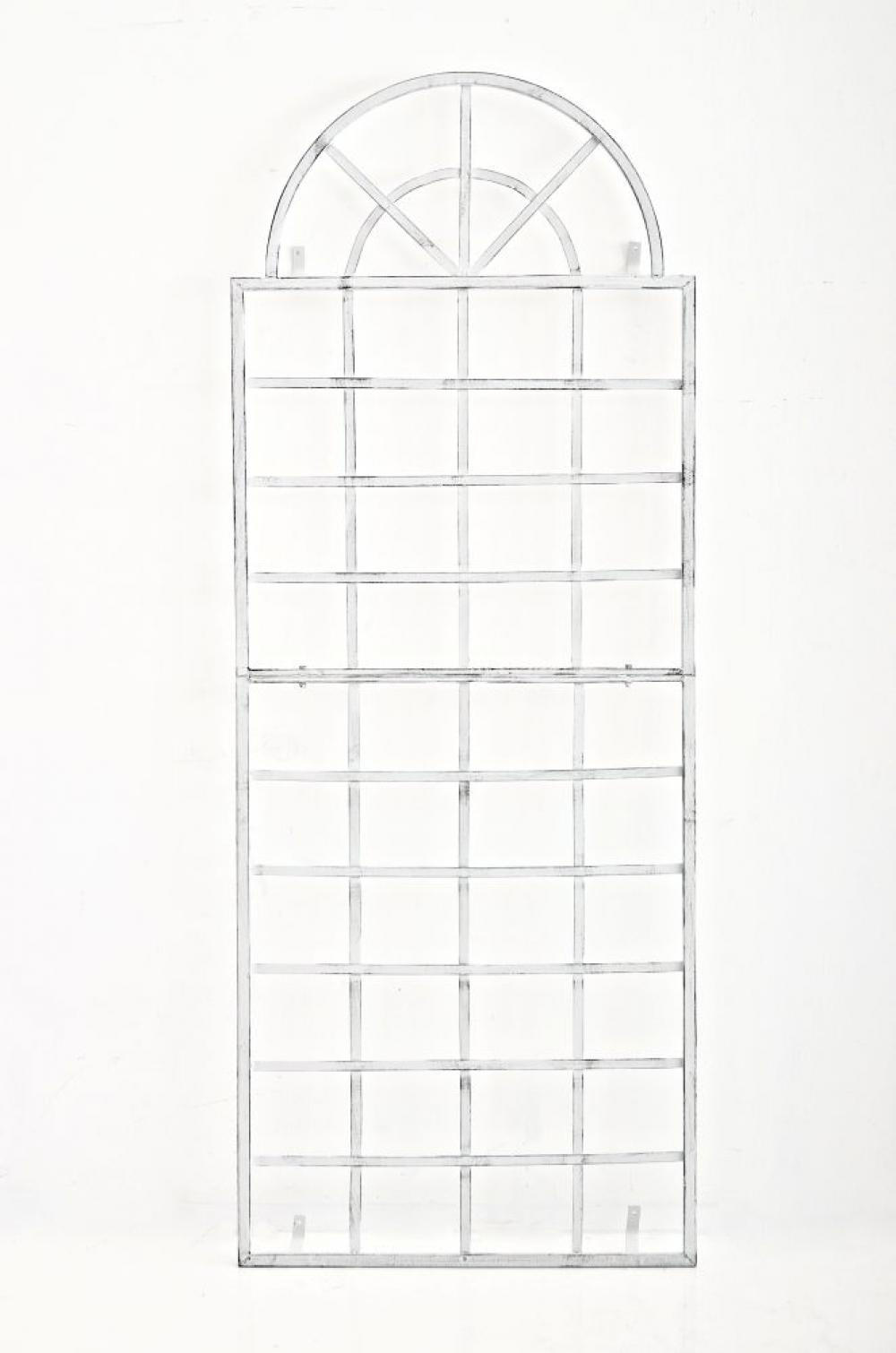 RANKGITTER Metall Antik Weiß - Schwarz/Weiß, Metall (70/180/1cm) - CLP