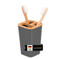 ZAHNBÜRSTENHALTER CALVI, grau - Grau, Kunststoff (7.4/11.5/7.4cm) - bremermann