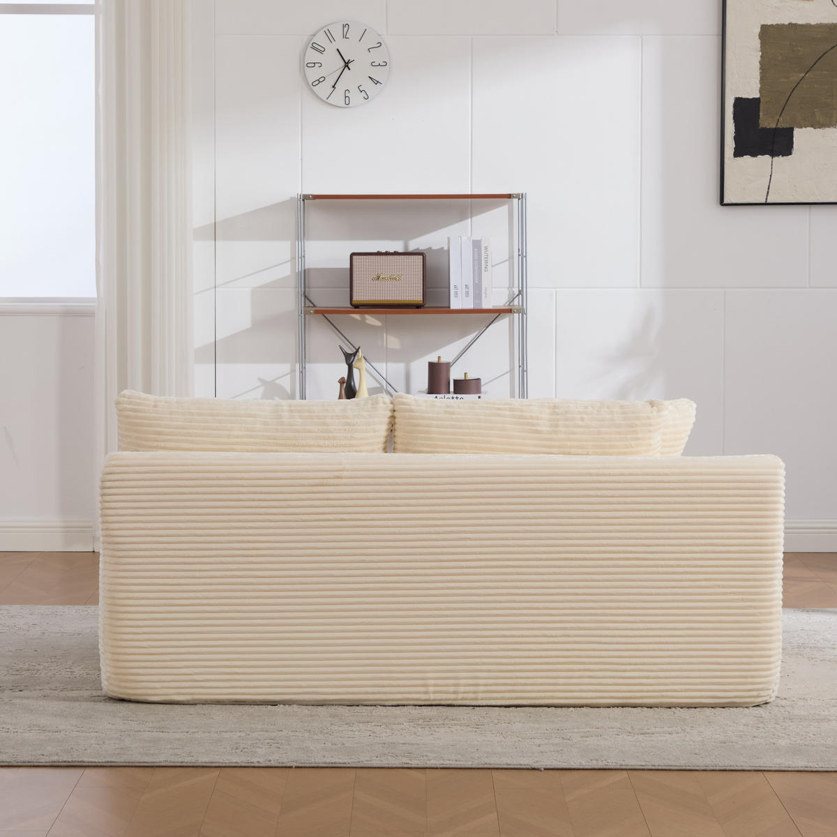 SOFAELEMENT 172/99/74.5 cm Elfenbein Chenillestoff - Ecru, Textil (99/74.5/172cm) - Oxeza