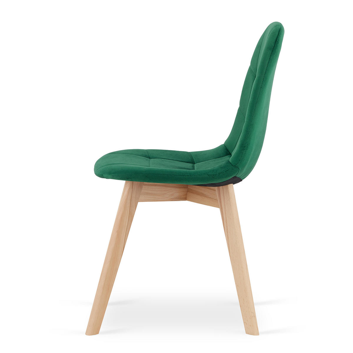 ESSZIMMERSTUHL Birk (4er Set) - Naturfarben/Grün, Holz/Textil (54/82/45cm) - Home Collective