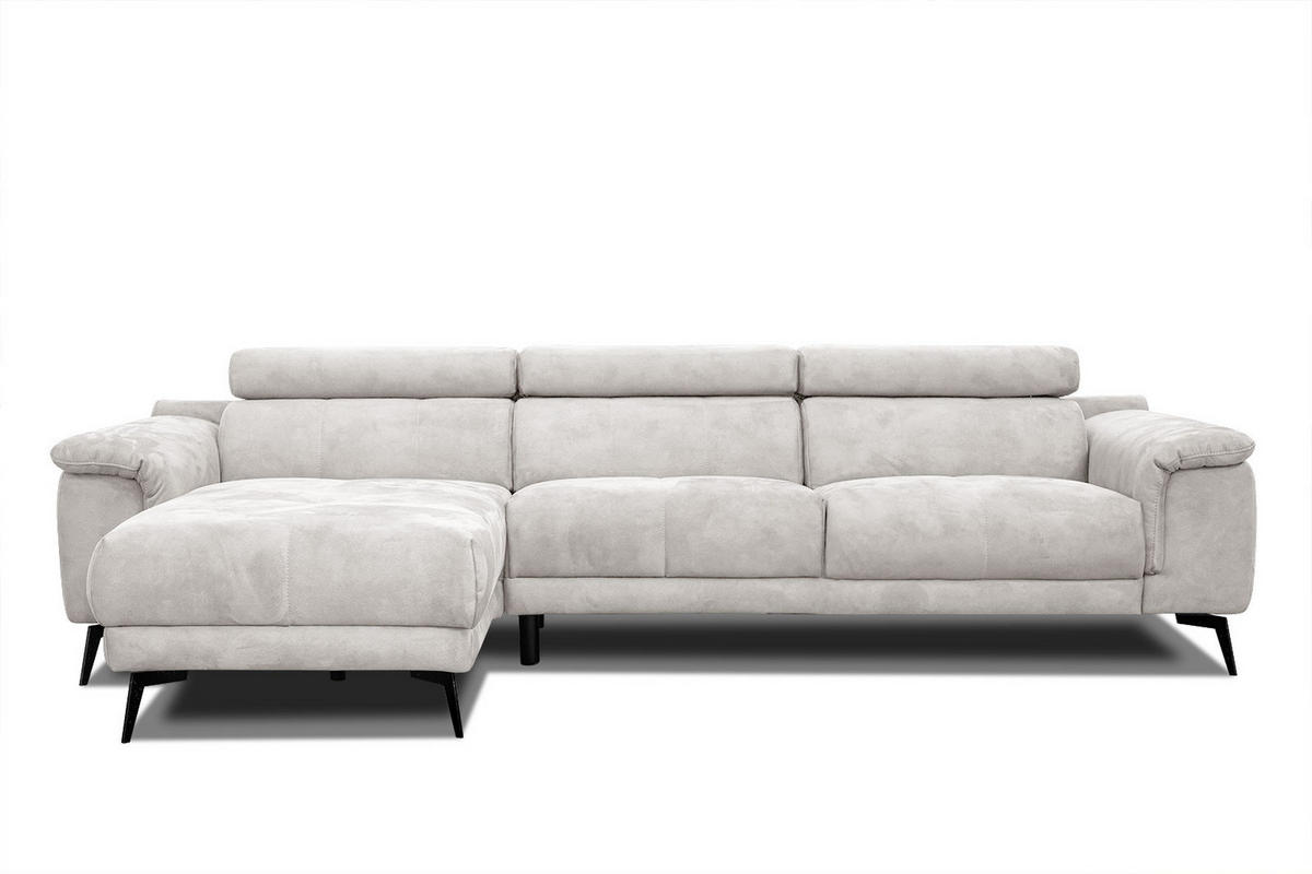 ECKSOFA FIERO 4-Sitzer, ecru - Ecru/Schwarz, Holzwerkstoff/Textil (158/269cm) - Courtois Laville
