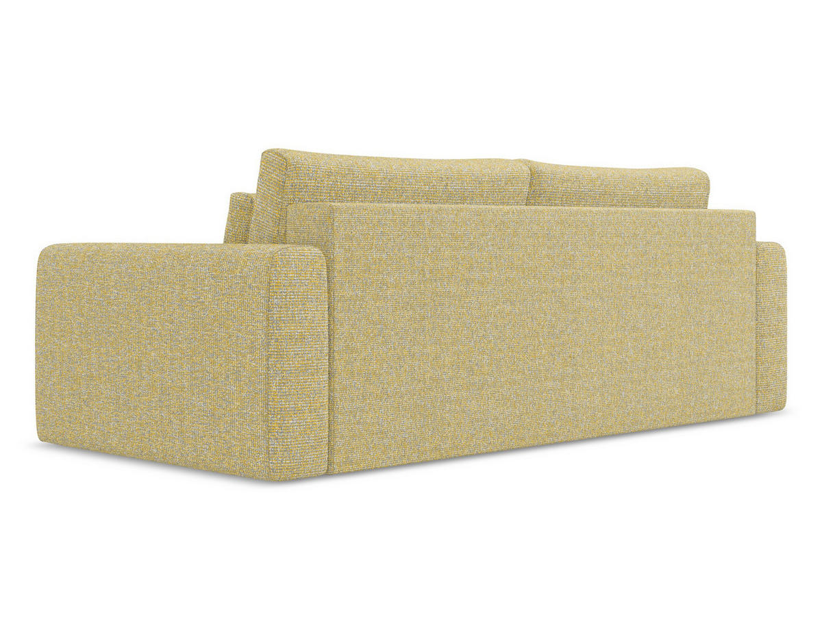 3-SITZER SOFA mit Schlaffunktion Strukturstoff Stoff Gelb - Currygelb/Gelb, Kunststoff/Textil (238/82/105cm) - Makamii