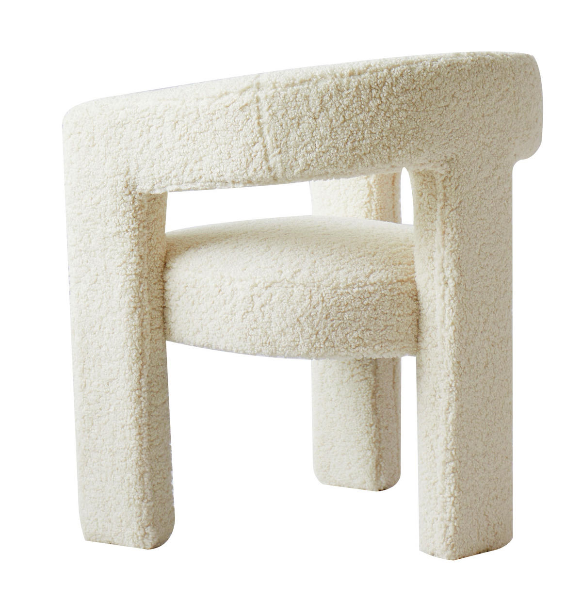 SESSEL Wolle Weiß - Weiß, Textil (66/75/58cm) - Nordlys