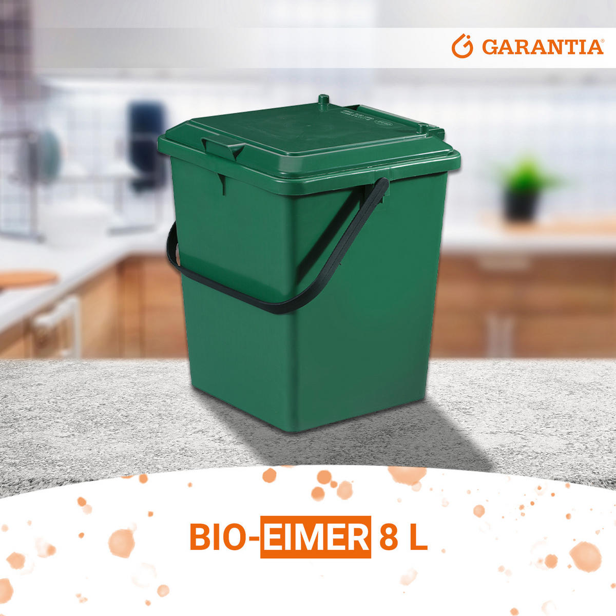 BIO-EIMER 8 L, grün - Grün, Kunststoff (24/30/20cm) - GARANTIA