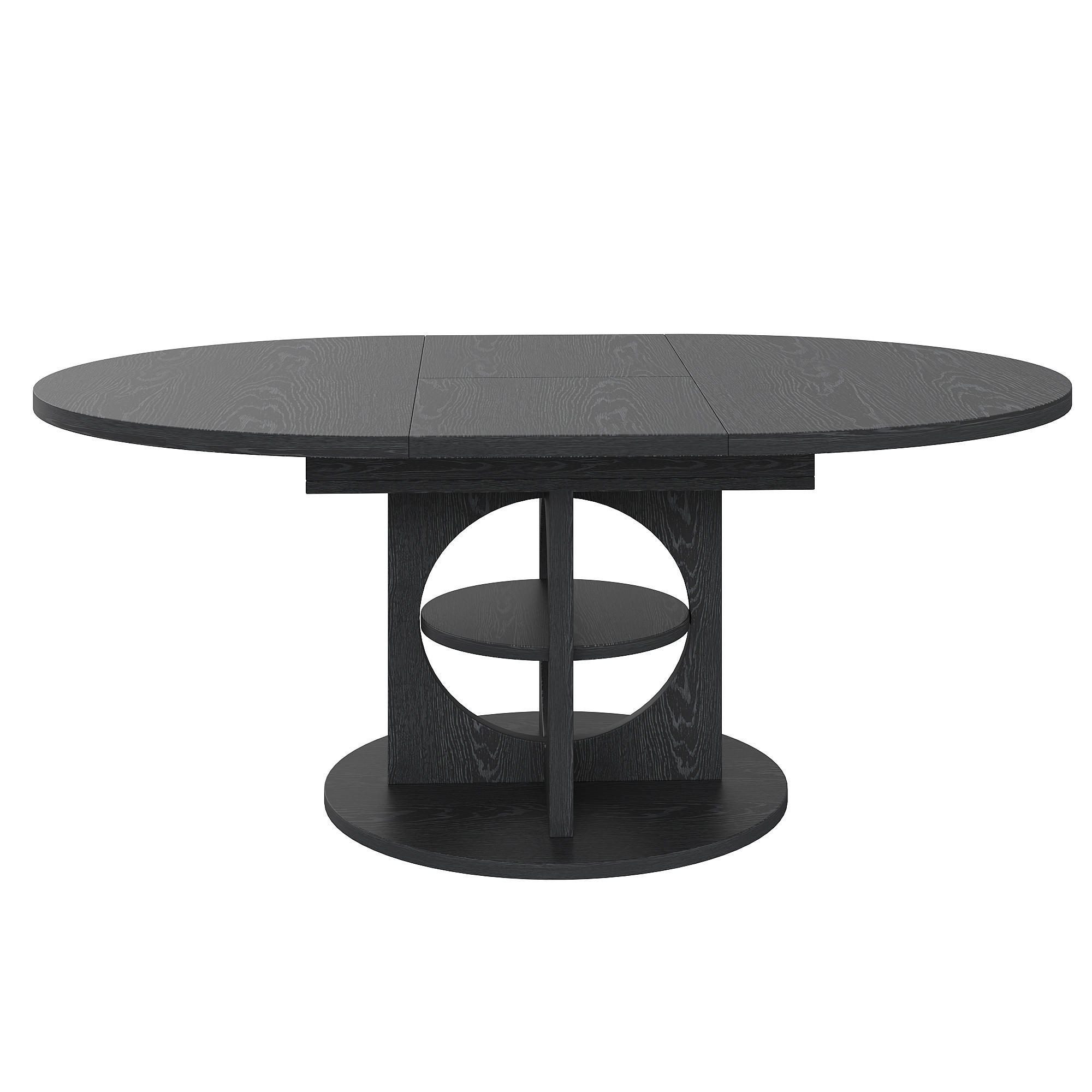 AUSZIEHTISCH Schwarz 110-150/110/76 cm - Schwarz, Holz (110/110/76cm) - PANGIVO