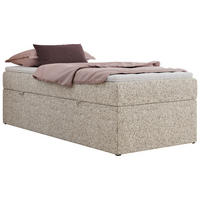 BOXBETT ZERO 90/200 - Beige Struktur - H4 - Topper T25 - Beige, Textil (90/200cm) - MKS