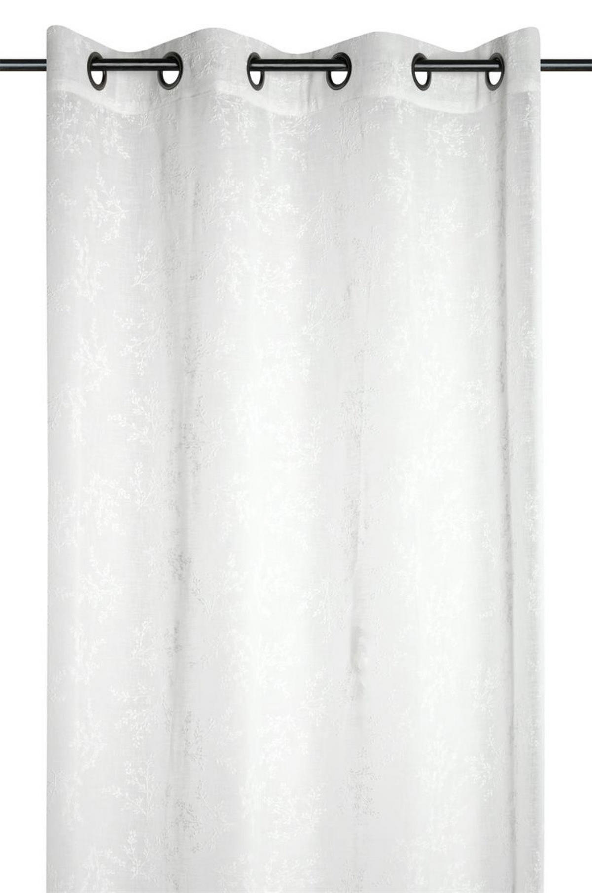 VORHANG Samantha 140/260 cm - Weiß, Textil (140/260cm)