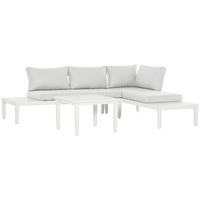 GARTENMÖBEL Set, Alu, Polyester, Beige - Beige, Kunststoff/Metall - Outsunny