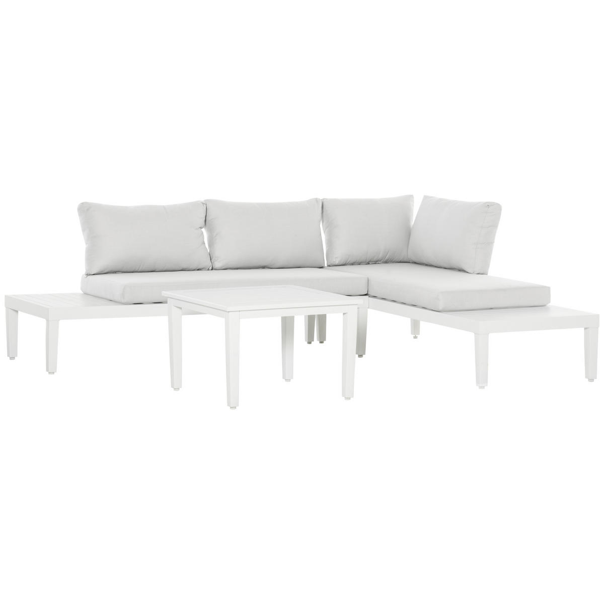 GARTENMÖBEL Set, Alu, Polyester, Beige - Beige, Kunststoff/Metall - Outsunny