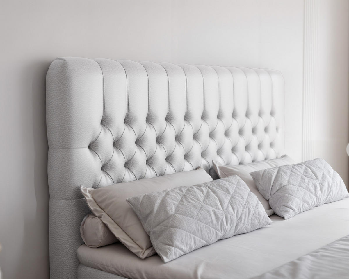 BOXBETT 120x200 cm mit Topper - Weiß, Textil (120/200cm) - Idohome