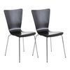 BESUCHERSTUHL Almere - 2er Set schwarz - Schwarz, Holz (43/84/50cm) - TPFLiving