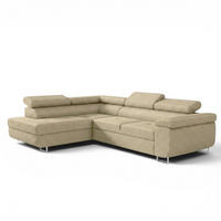 ECKSOFA Jade Mit Schlaffunktion - Creme, Holzwerkstoff/Textil (202/275cm) - Fun Möbel
