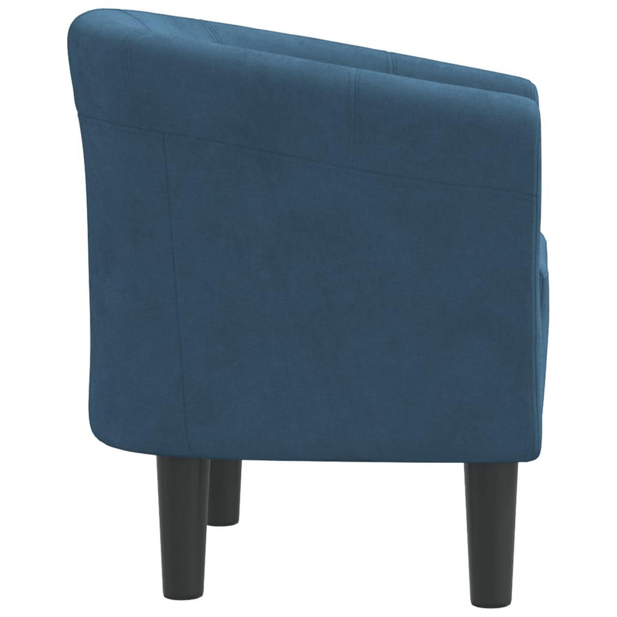 CLUBSESSEL Dunkelblau Samt - Dunkelblau, Textil (56/68/70cm) - vidaXL