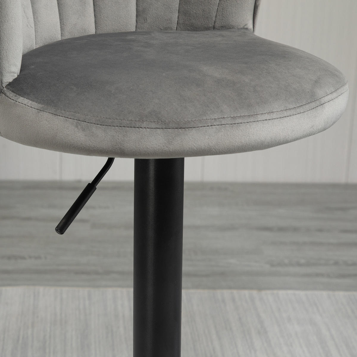 BARHOCKER, Schaumstoff, Stahl, Grau - Grau, Kunststoff (56/111/54cm) - HOMCOM