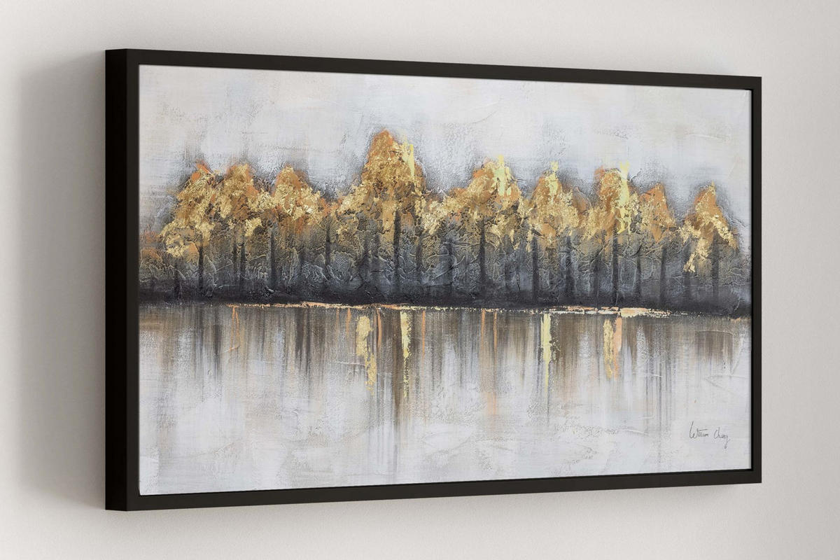 OLEJOMALBA 120/60 cm, Moře a pláž - hnědá, dřevo/textil (120/60cm) - KUNSTLOFT