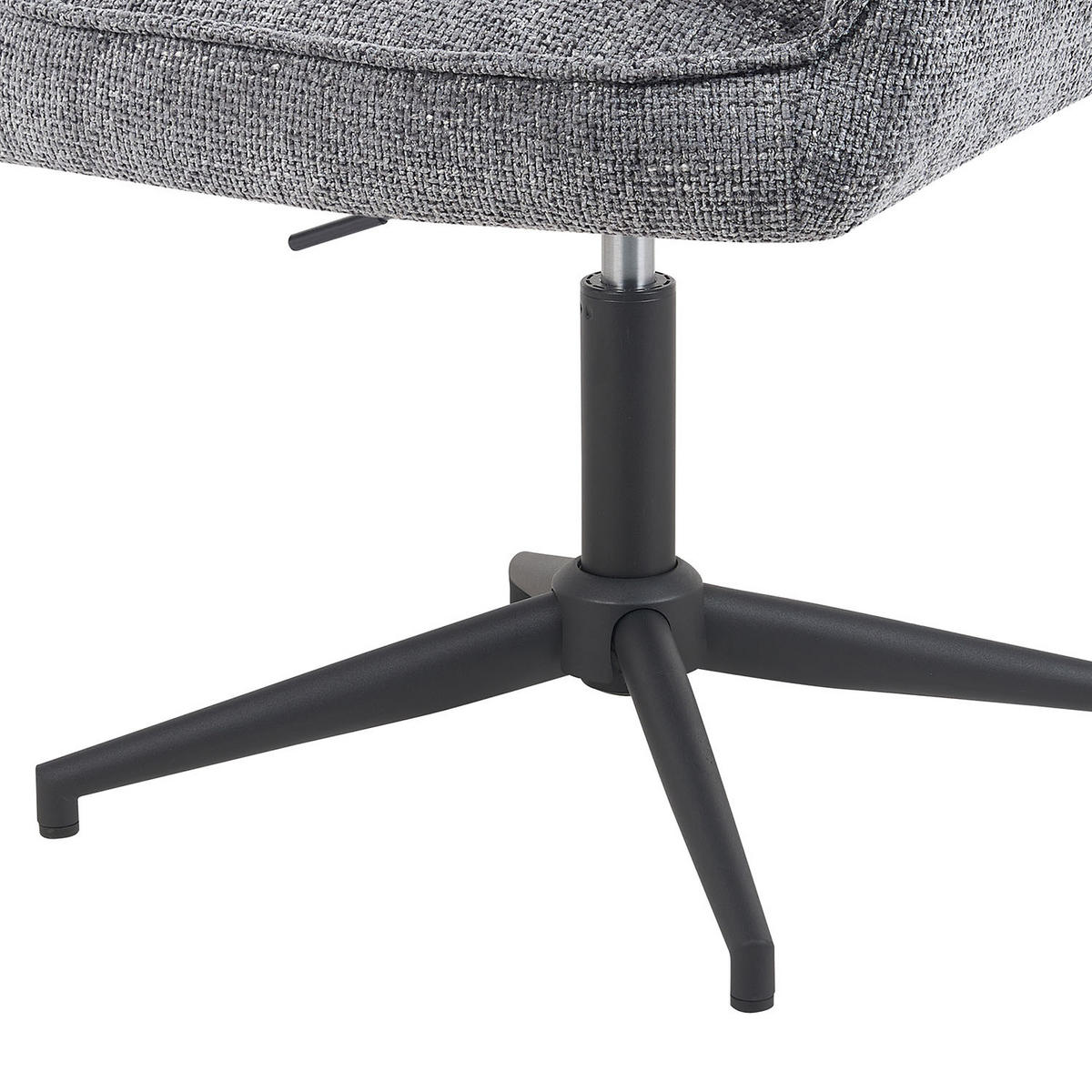 BÜROSTUHL Mika-Lea - Schwarz/Grau, Textil/Metall (59/81/66cm) - DUBI Möbel