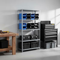 SCHRAUBREGAL PANDA TALL | HxBxT 200x110x40cm | 5 Fachböden | Fachlast 75kg | Grau - Grau, Metall (110/200/40cm) - PROREGAL