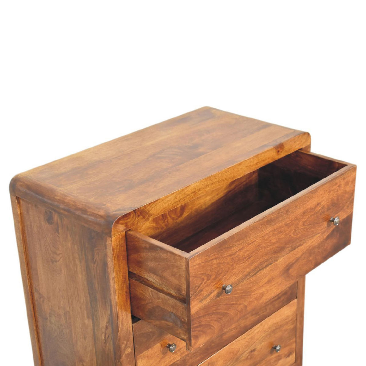 KOMMODE Aspen, 3 Schubladen, Dunkelbraun - Dunkelbraun/Messingfarben, Holz/Metall (70/80/35cm) - Artisan Furniture