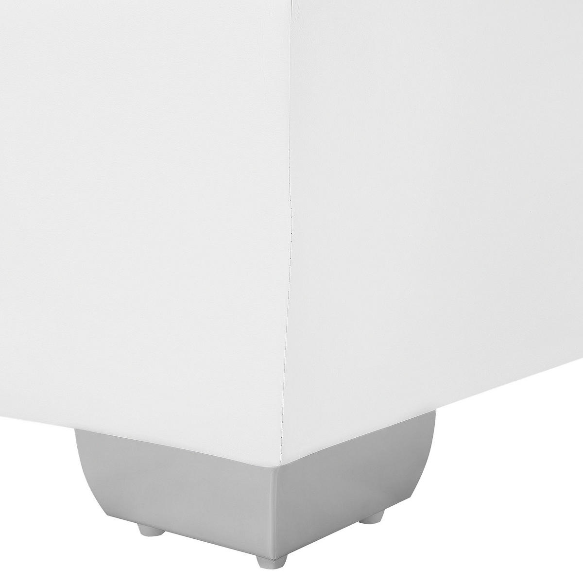 BOXSPRINGBETT 90/200cm Weiß President - Weiß, Kunststoff/Textil (90/200cm) - Beliani