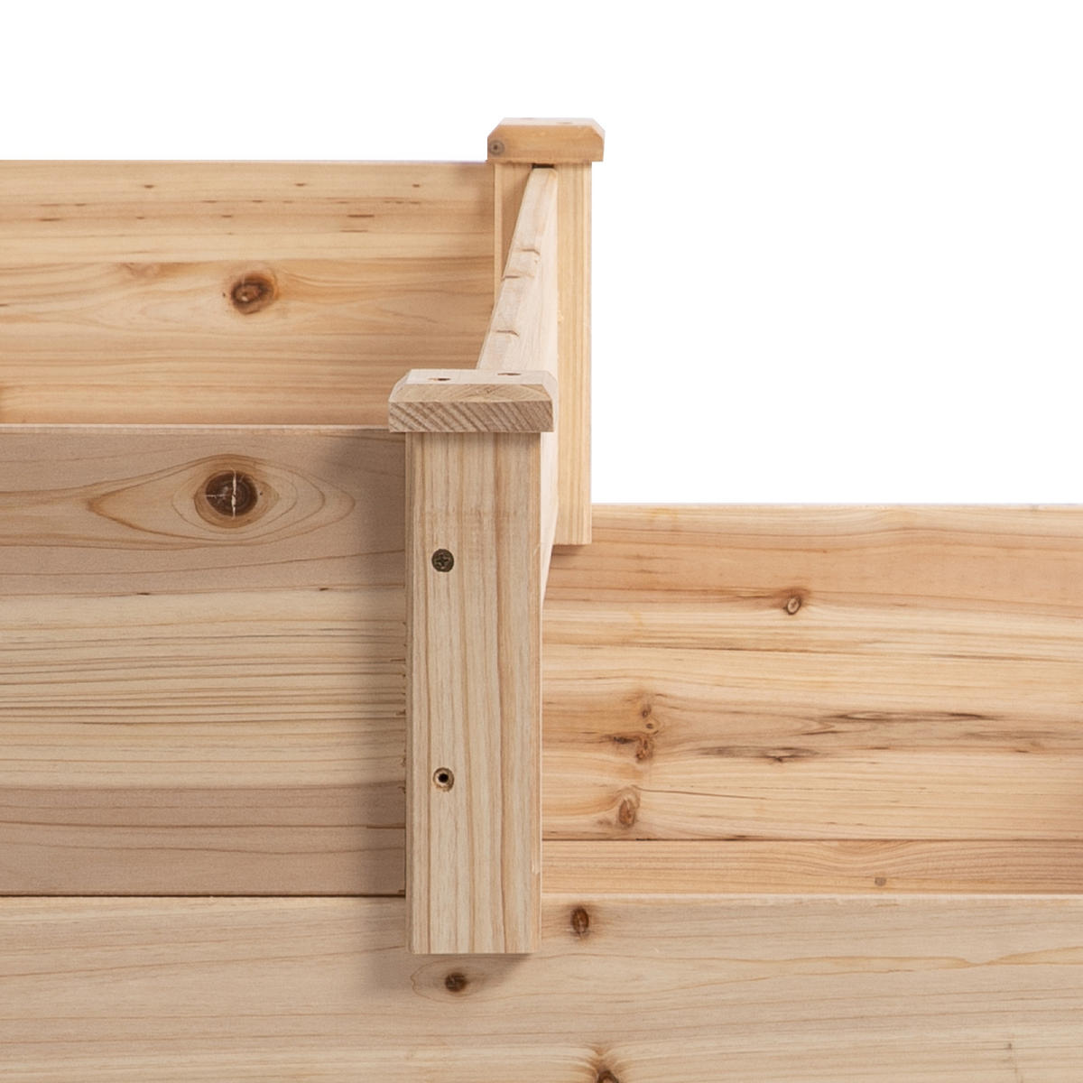 HOCHBEET, Naturfarben - Naturfarben, Holz (124/56/124cm) - Outsunny