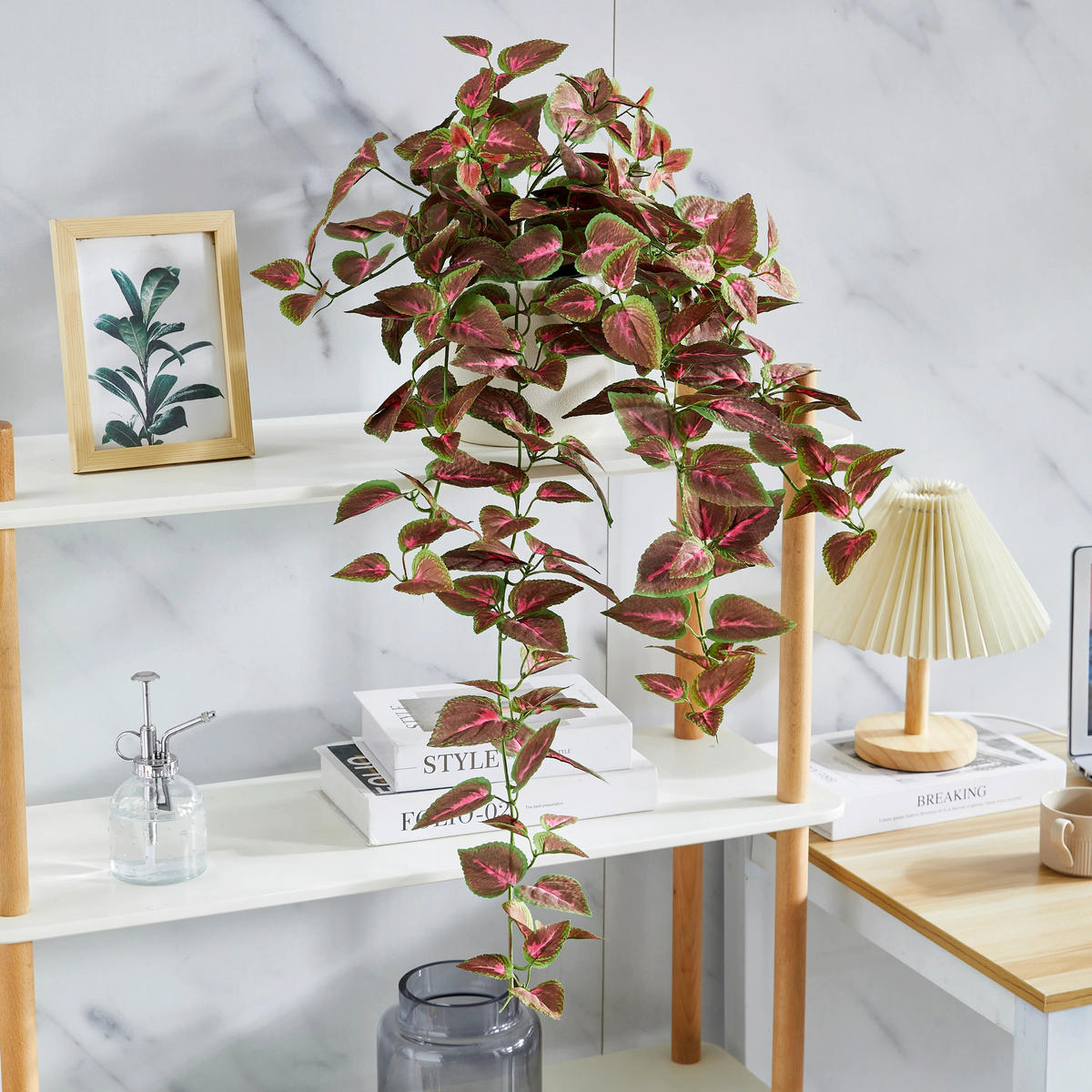 KUNSTPFLANZE Künstliche Buntnessel – Romilda 80 cm - Grün, Kunststoff (80cm) - aplanta