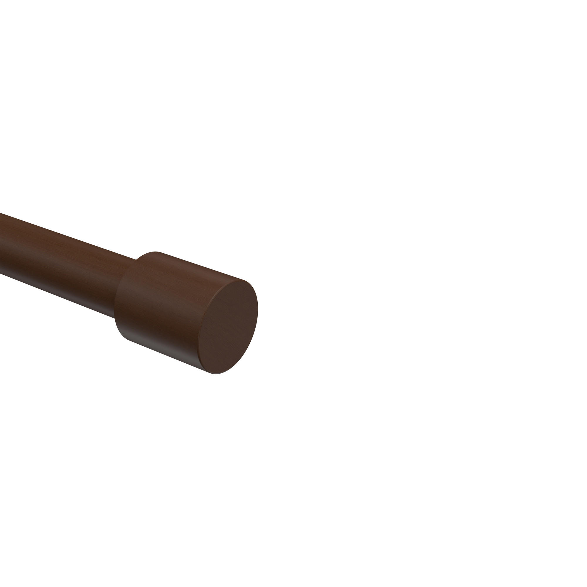 ENDSTÜCKE FÜR GARDINENSTANGEN 20 mm Ø, Feta Nussbaum, Packung 2 Stück - Nussbaumfarben, Holz (3.1/2.7/2.7cm) - INTERDECO