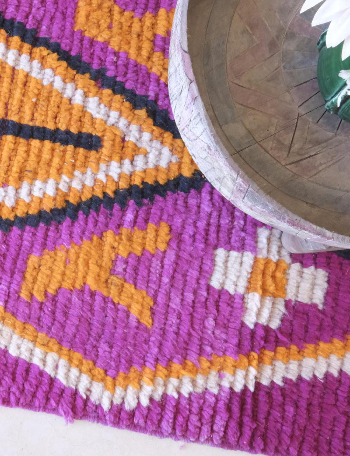 BERBERTEPPICH aus reiner Wolle 78x 507 cm - Pink, Naturmaterialien (78/507cm) - AFK Living