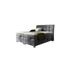 BOXSPRINGBETT Elektrisch Franco - Grau, Holzwerkstoff/Textil (120/200cm) - Fun Möbel