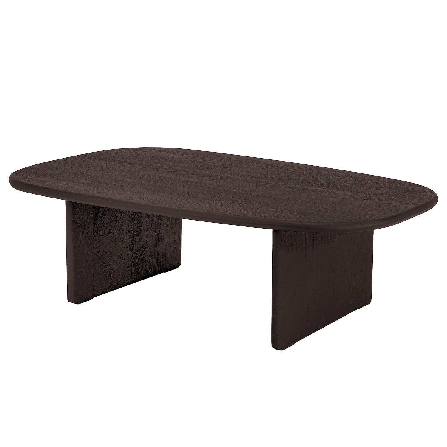 MASSIVER COUCHTISCH - Akazie Schwarz - Schwarz, Holz (70/110/33cm) - home24