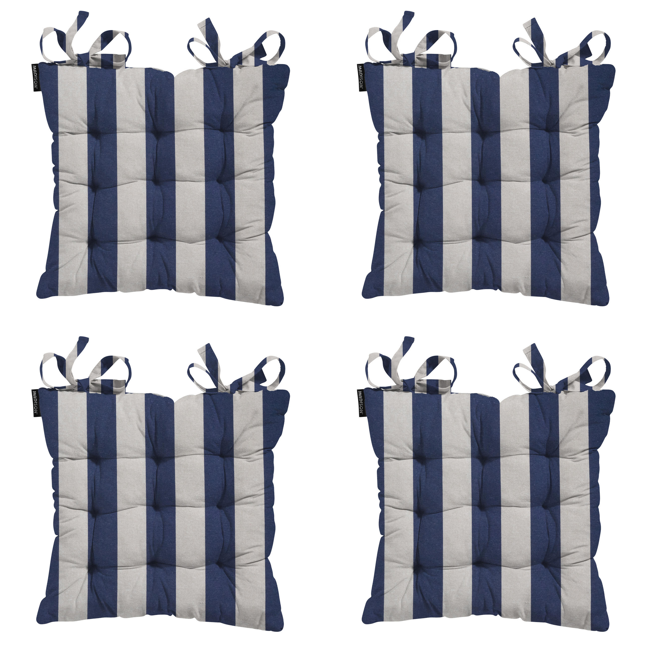 SITZKISSEN Amora - Blau - 46/46/8 cm - 4er-Set - Blau, Textil (46/8/46cm) - Madison