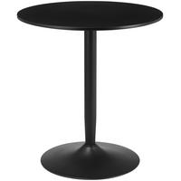 JEDÁLENSKÝ stôl Ø70/75 cm čierny, MDF oceľová podnož - čierna, kov (70/70/75cm) - BEAOK