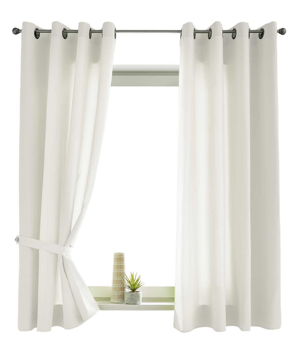 VORHANG 2ER SET BERLIN HxB 145x140cm Creme - Creme, Textil (140/145/145cm) - Gardinenbox
