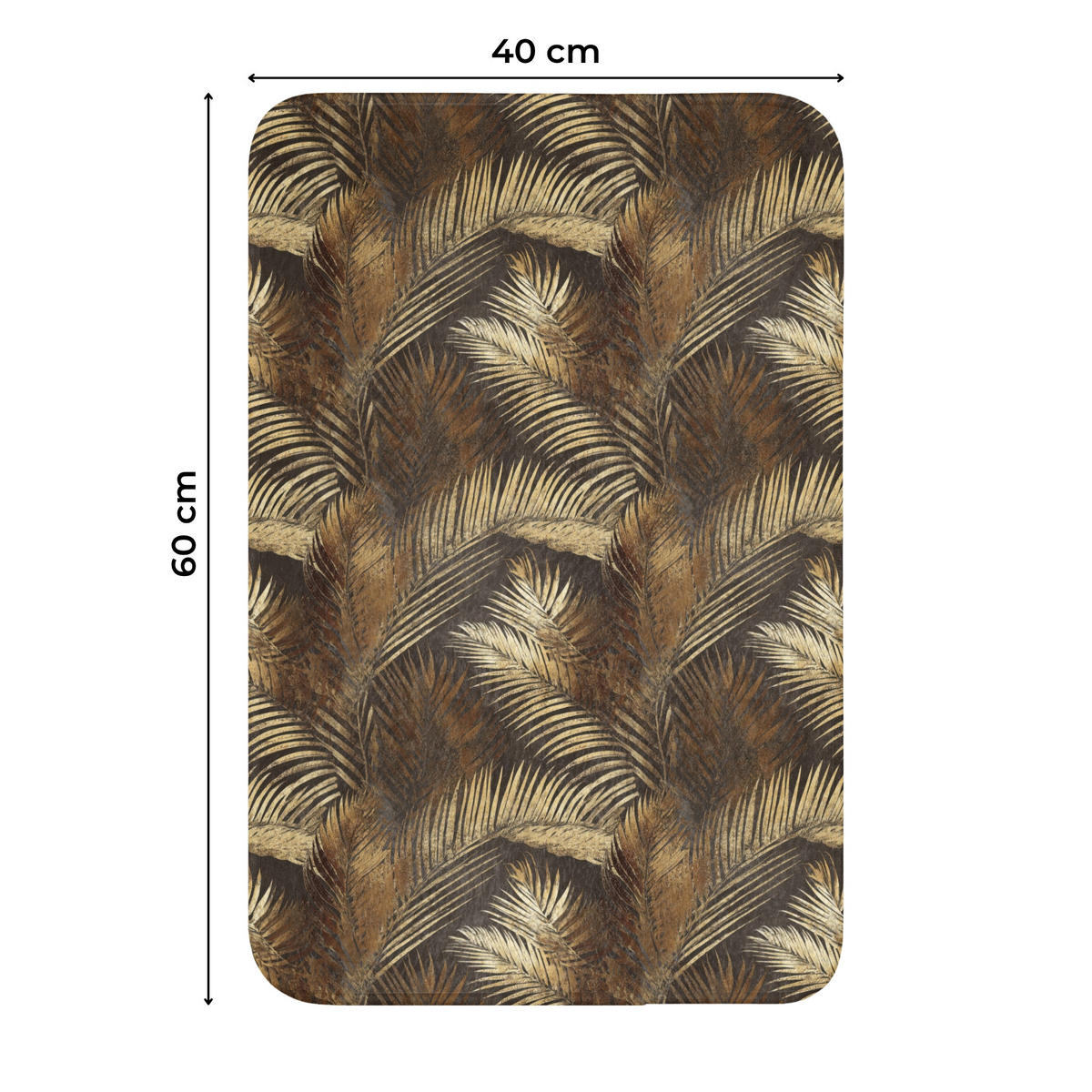 WC PŘEDLOŽKA Tropical - Listy - zlaté 40x60 cm - zlatá, textil/plast (40/1cm) - OnlyWow