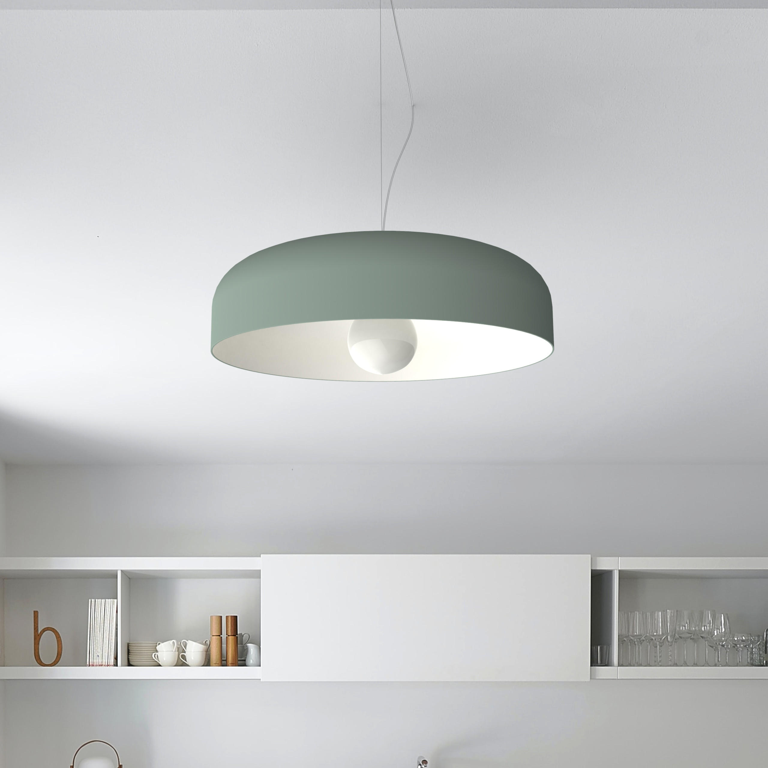HÄNGELEUCHTE - Grün, Metall (50/50/12cm) - Lumicom