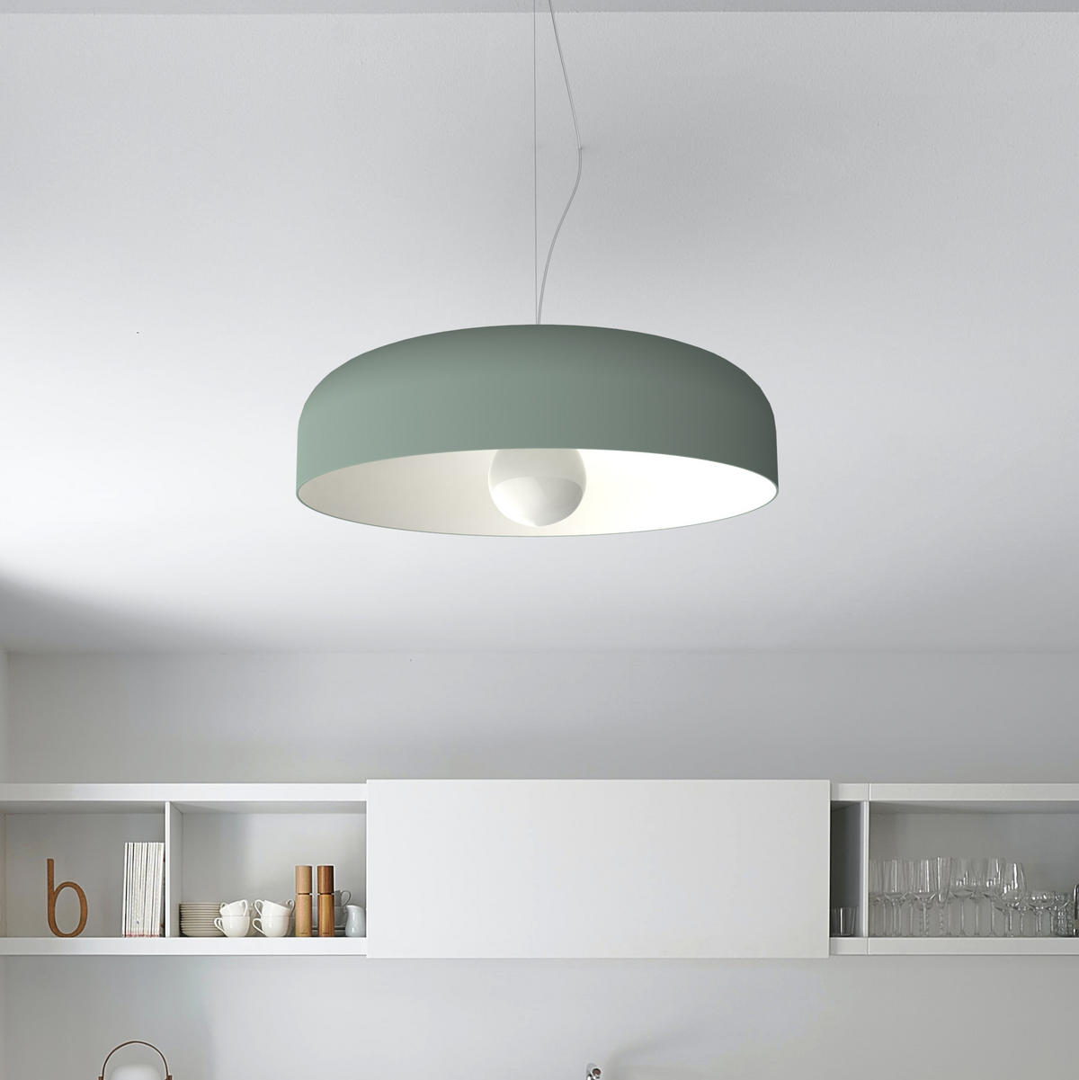 HÄNGELEUCHTE - Grün, Metall (50/50/12cm) - Lumicom