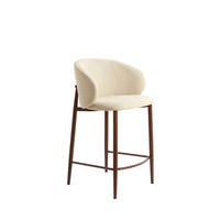 BARHOCKER Aluko Weiß 57/55/94 cm - Weiß, Metall (55/94/57cm) - Light & Living