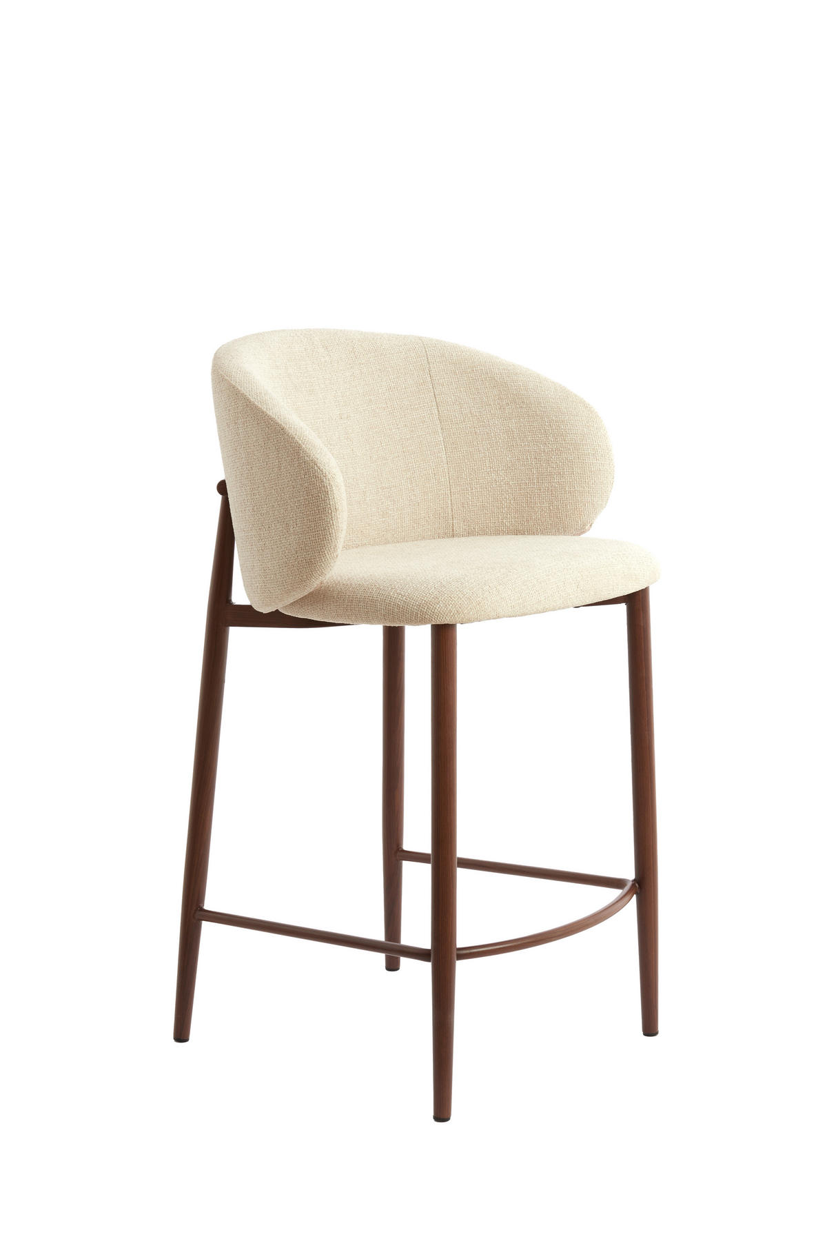 BARHOCKER Aluko Weiß 57/55/94 cm - Weiß, Metall (55/94/57cm) - Light & Living