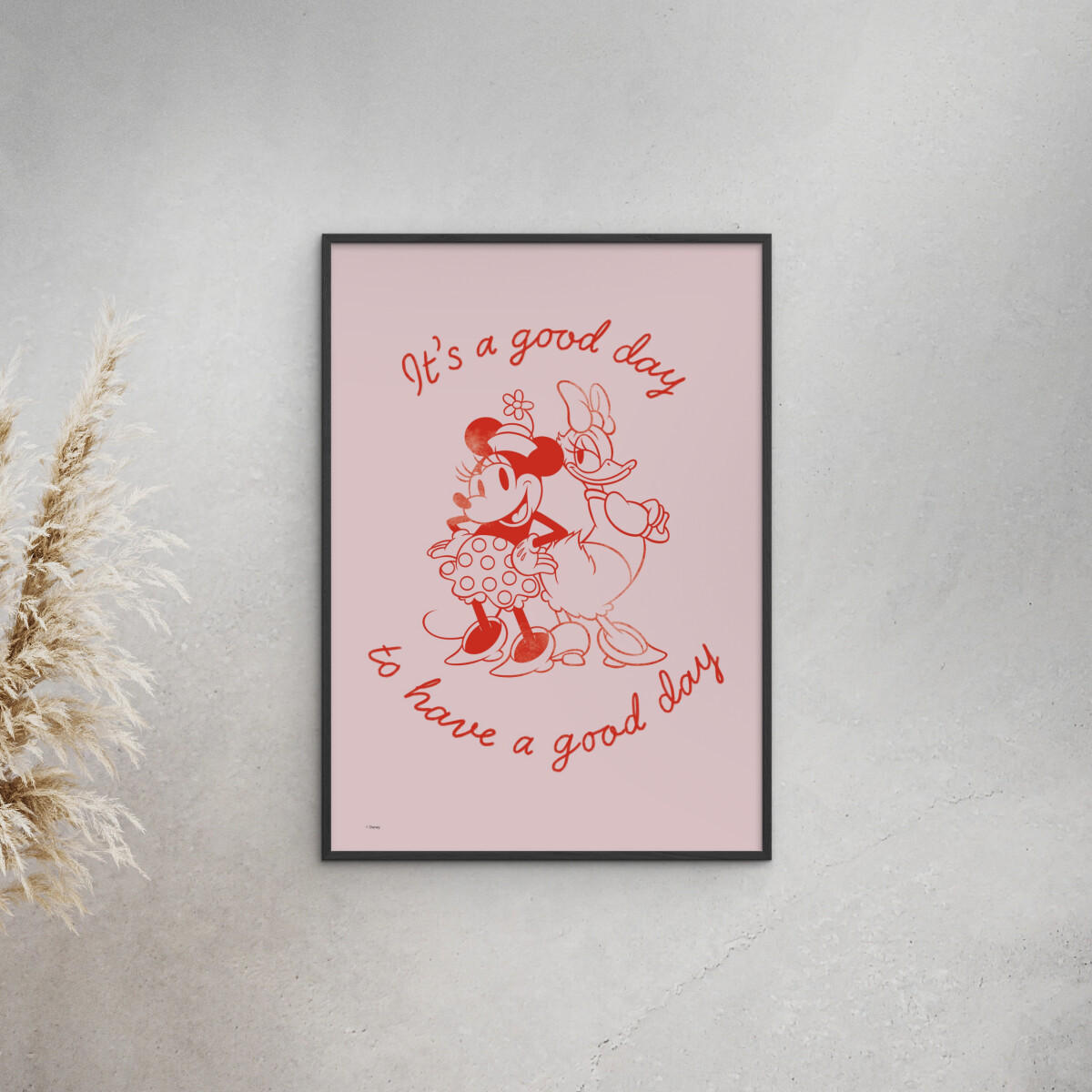 POSTER mit Rahmen Disney - Disney - It's a Good Day to Have a Good Day - Pink/Schwarz, Holz/Papier (50/70cm) - Poster&Frame