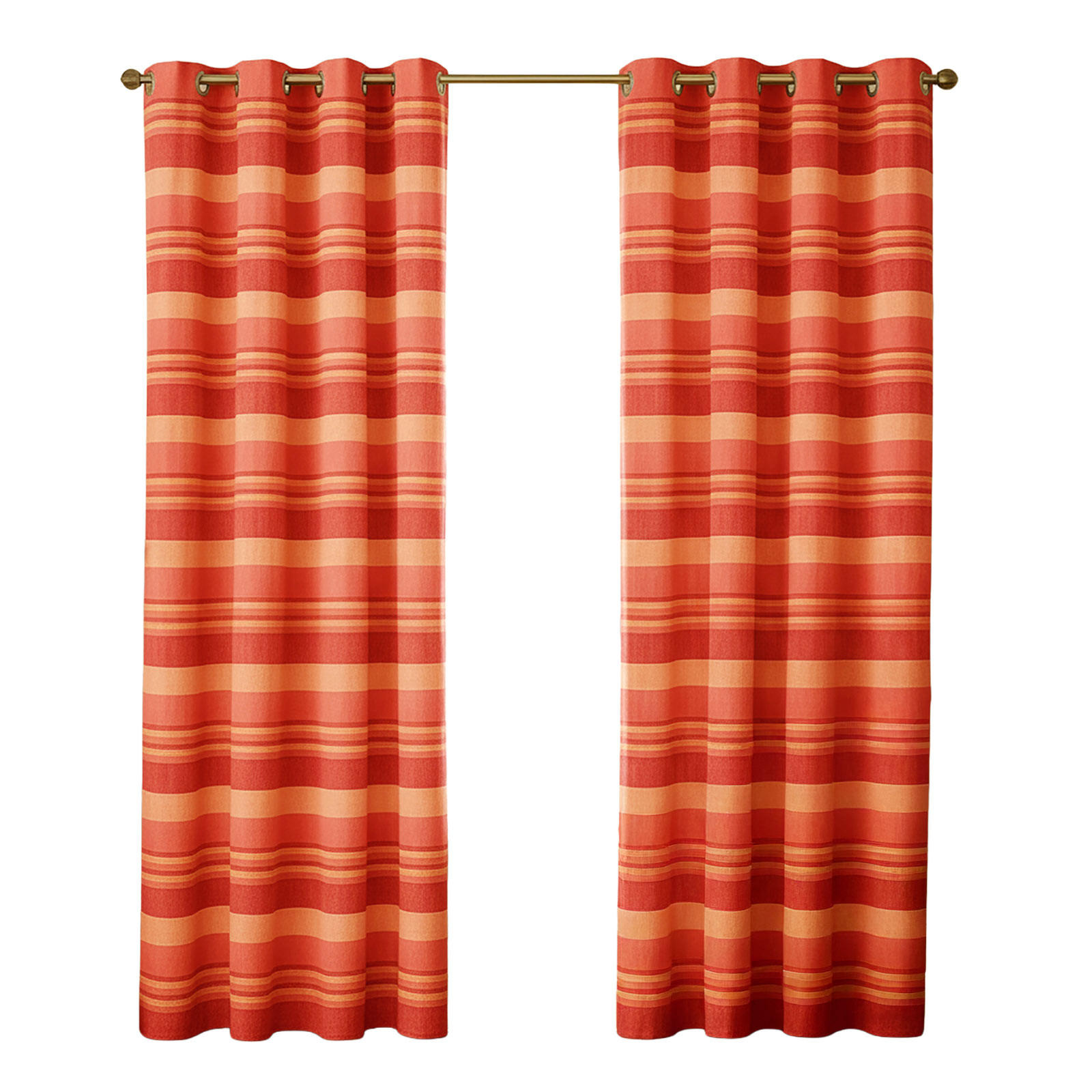ÖSENVORHANG Morocco blickdicht 2er-Set, 167/228 cm - Terracotta, Textil (167/228cm) - Homescapes
