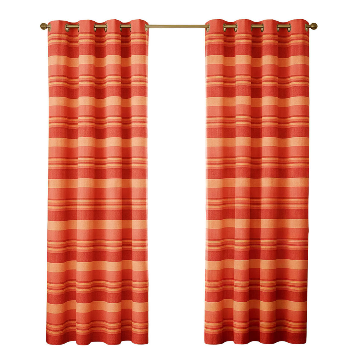 ÖSENVORHANG Morocco blickdicht 2er-Set, 167/228 cm - Terracotta, Textil (167/228cm) - Homescapes