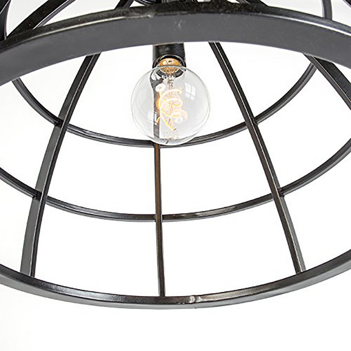 HÄNGELEUCHTE RUDO Ø53x63,5 cm, Metall, Schwarz - Schwarz, Metall (53/53/63.5cm) - Light & Living