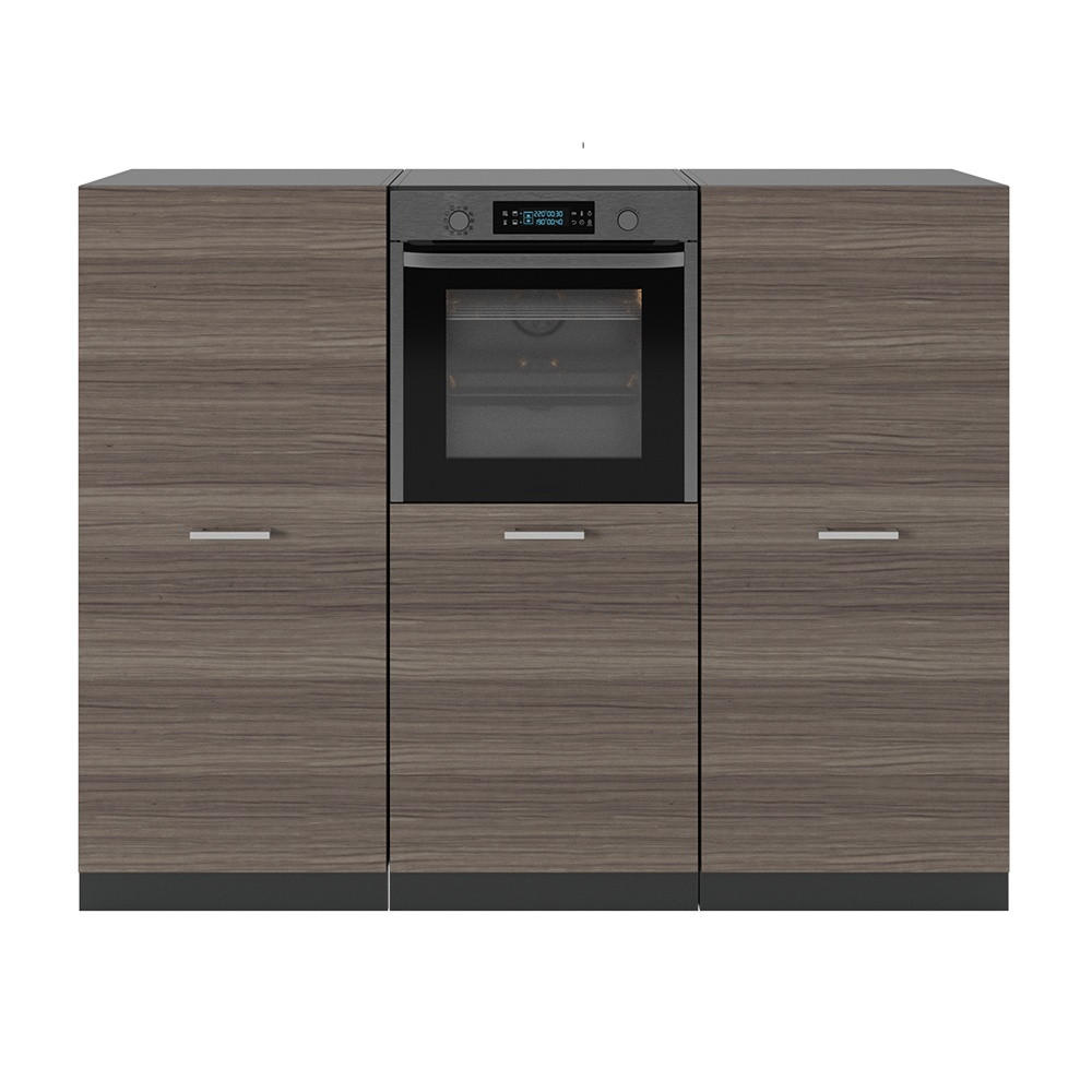 KUHINJSKI BLOK R-Line Plemenita siva/antracitna 180 cm brez delovne plošče - siva/antracit, leseni material (180/143/46cm) - Vicco