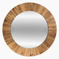 DEKOSPIEGEL mit Holzrahmen 83/83/3,5 cm - Braun, Holz (83/3.5/83cm) - Atmosphera Createur d´interieur