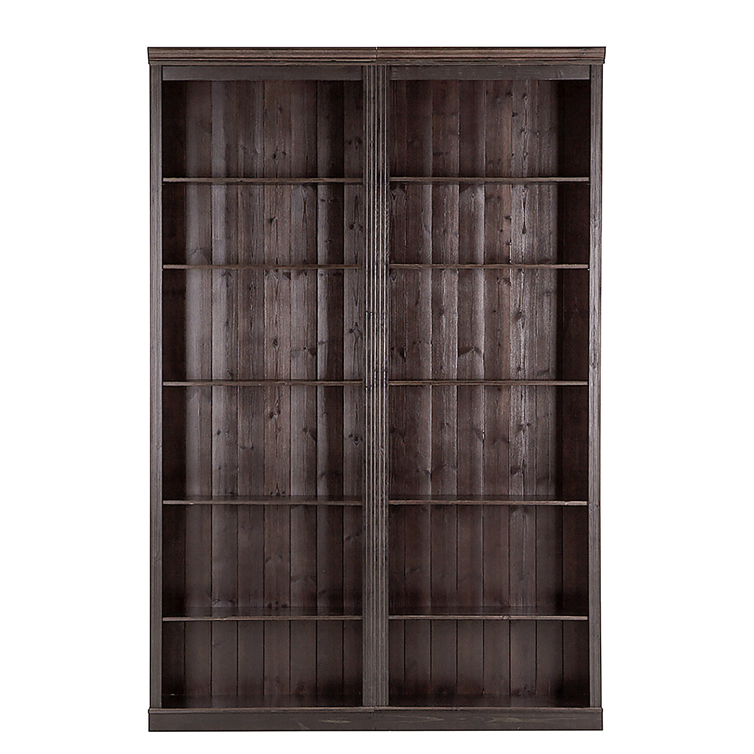 REGALWAND - Kiefer massiv, Typ A - Braun, Holz (148/223/37cm) - home24