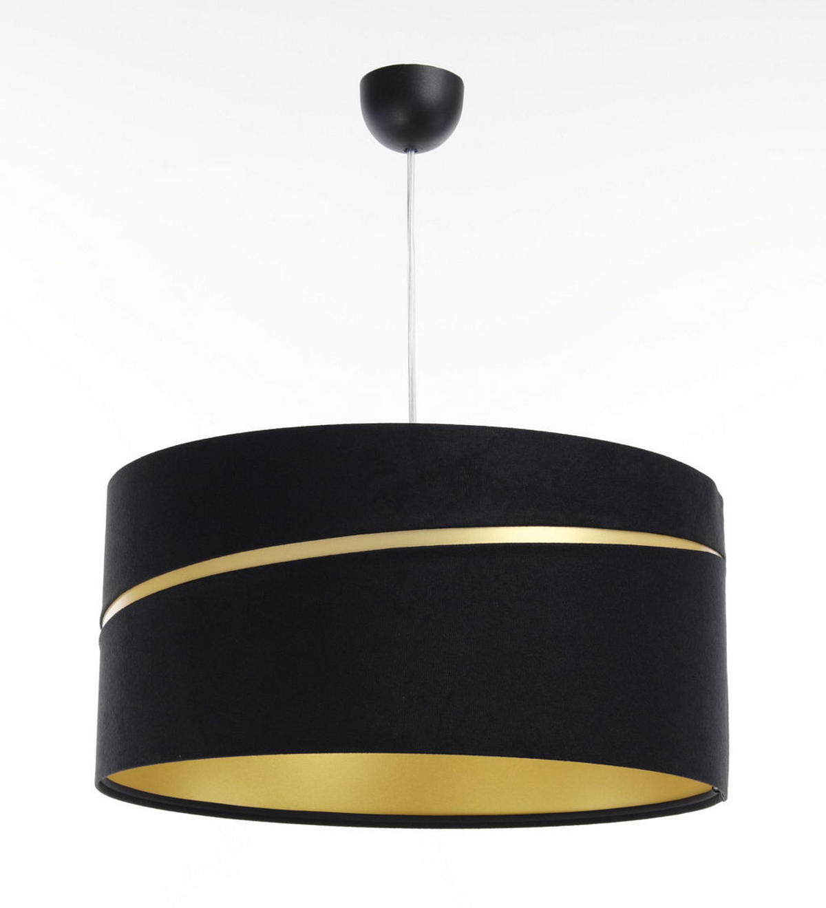 HÄNGELEUCHTE Gold 40/20 cm - Goldfarben/Schwarz, Kunststoff (40/0.4/20cm) - ONZENO
