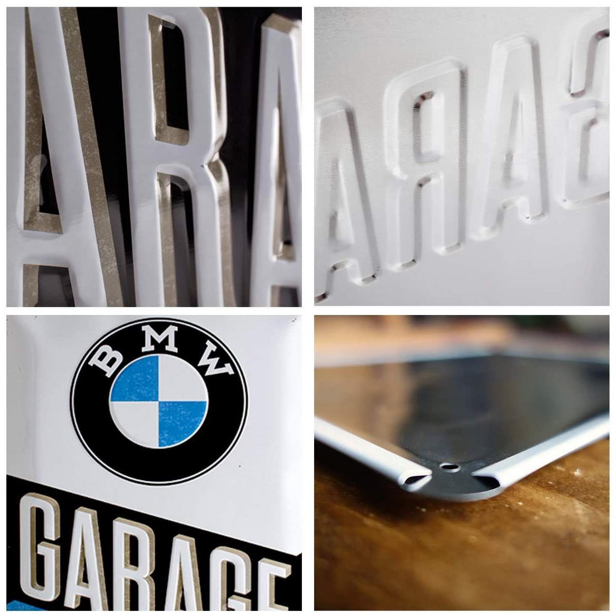 BLECHSCHILD 30/40 cm BMW Garage - Multicolor, Metall (30/40/0.2cm) - Nostalgic-Art