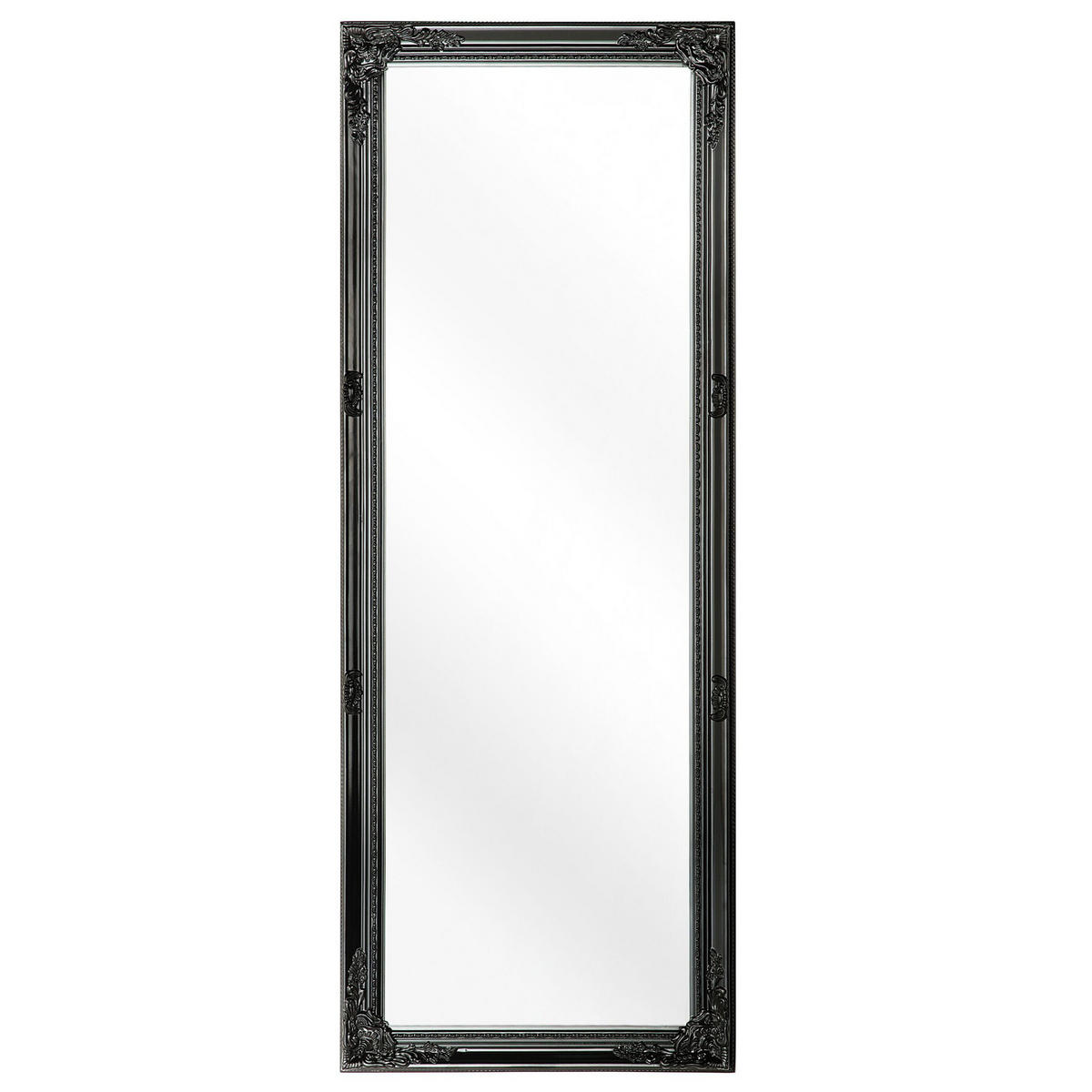 WANDSPIEGEL schwarz rechteckig 50/130 cm Fougeres - Schwarz, Kunststoff (50/130/3cm) - Beliani