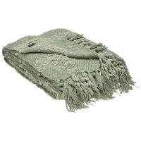 PŘIKRÝVKA Látka 150/200 cm Zelená Vella - zelená barva, textil (150/200cm) - Beliani