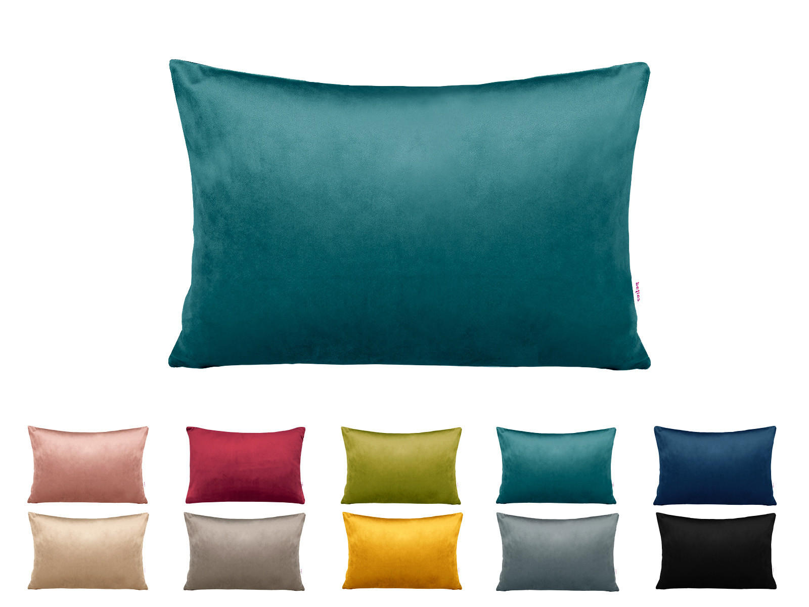 KISSENHÜLLE Samt&Sonders petrol 25/35 cm - Petrol, Textil (25/35cm) - beties Heimtextil