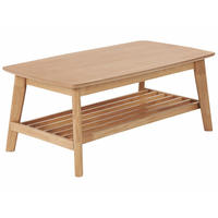 COUCHTISCH heller Holzfarbton rechteckig 55/100 cm Tulare - Hellbraun, Holz (100/55/42cm) - Beliani